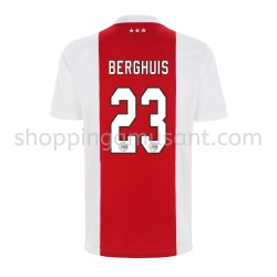 Maillot de Foot Ajax Amsterdam Steven Berghuis 23 Domicile 2021-2022 Manche Courte
