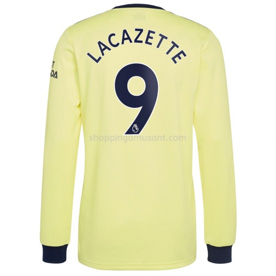 Maillot de Foot Arsenal Alexandre Lacazette 9 Extérieur 2021-2022 Manche Longue