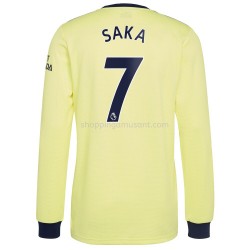 Maillot de Foot Arsenal Bukayo Saka 7 Extérieur 2021-2022 Manche Longue