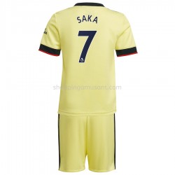 Maillot de Foot Arsenal Bukayo Saka 7 Enfant Extérieur 2021-2022 Manche Courte