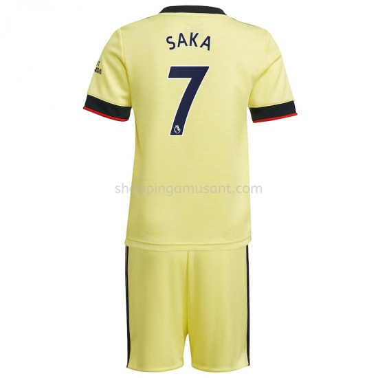 Maillot de Foot Arsenal Bukayo Saka 7 Enfant Extérieur 2021-2022 Manche Courte