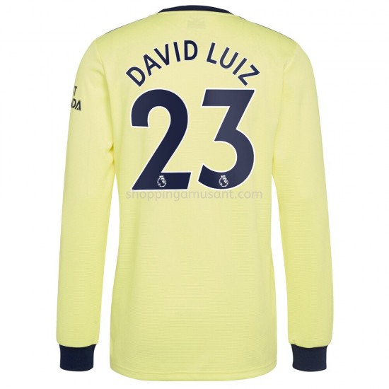 Maillot de Foot Arsenal David Luiz 23 Extérieur 2021-2022 Manche Longue