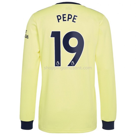 Maillot de Foot Arsenal Nicolas Pepe 19 Extérieur 2021-2022 Manche Longue