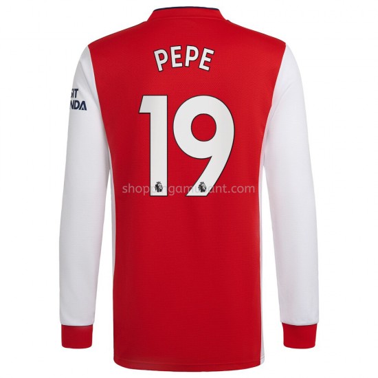 Maillot de Foot Arsenal Nicolas Pepe 19 Domicile 2021-2022 Manche Longue