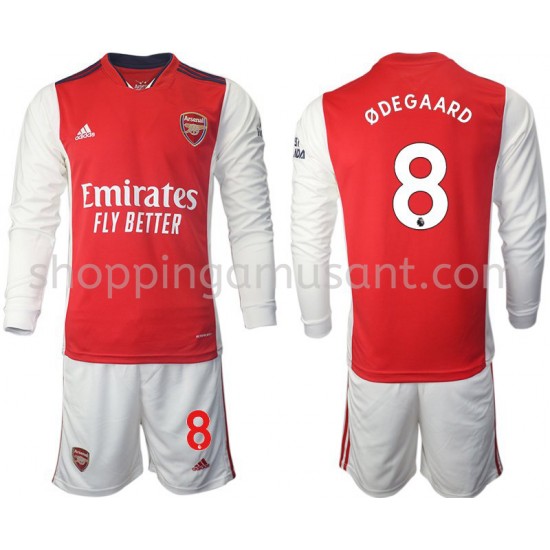 Maillot de Foot Arsenal Odegaard 8 Enfant Domicile 2021-2022 Manche Longue