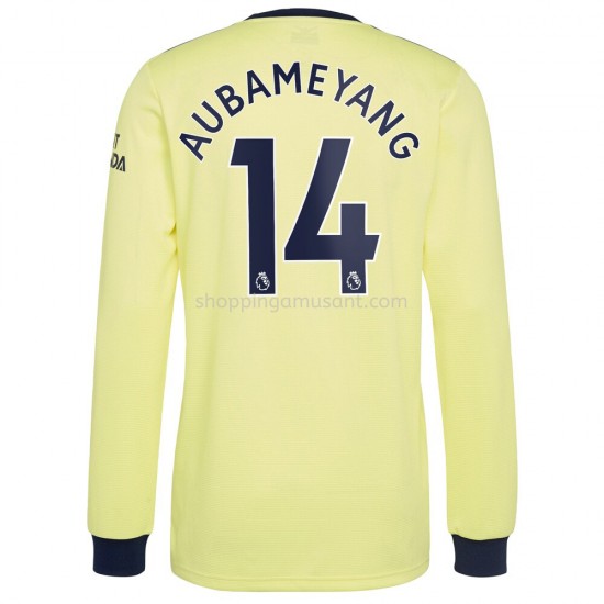 Maillot de Foot Arsenal Pierre-Emerick Aubameyang 14 Extérieur 2021-2022 Manche Longue