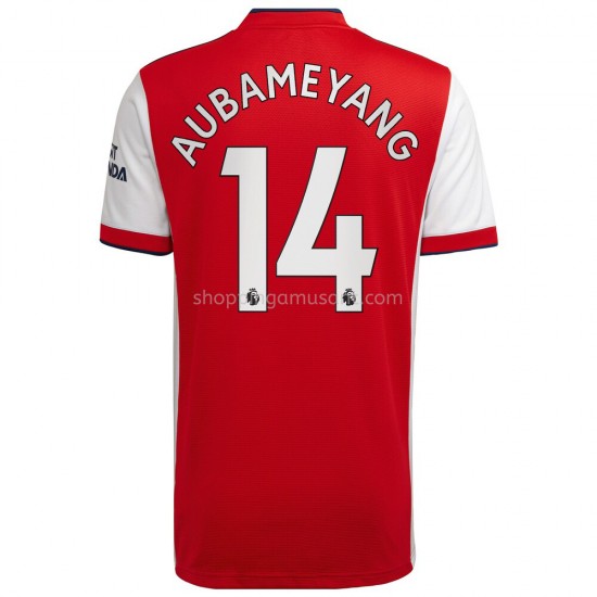 Maillot de Foot Arsenal Pierre-Emerick Aubameyang 14 Domicile 2021-2022 Manche Courte