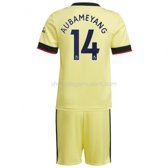 Maillot de Foot Arsenal Pierre-Emerick Aubameyang 14 Enfant Extérieur 2021-2022 Manche Courte