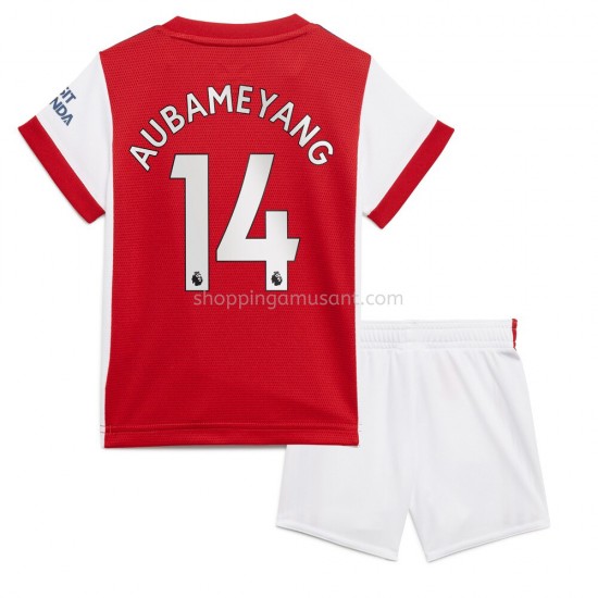 Maillot de Foot Arsenal Pierre-Emerick Aubameyang 14 Enfant Domicile 2021-2022 Manche Courte