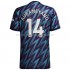 Maillot de Foot Arsenal Pierre-Emerick Aubameyang 14 Neutre 2021-2022 Manche Courte