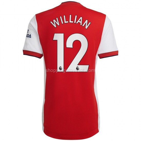 Maillot de Foot Arsenal Willian 12 Domicile 2021-2022 Manche Courte
