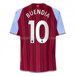 Maillot de Foot Aston Villa Emiliano Buendia 10 Domicile 2021-2022 Manche Courte