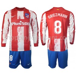 Maillot de Foot Atlético Madrid GRIEZMANN 8 Enfant Domicile 2021-2022 Manche Longue