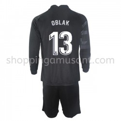 Maillot de Foot Atlético Madrid Gardien Jan Oblak 13 Enfant Extérieur 2021-2022 Manche Longue