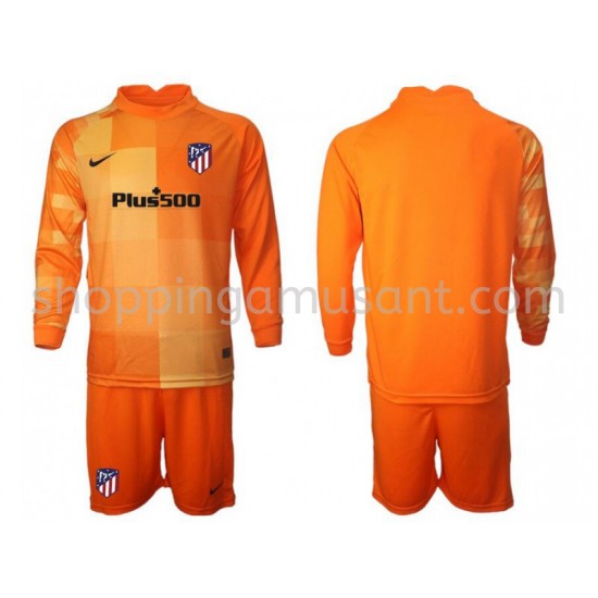 Maillot de Foot Atlético Madrid Gardien Enfant Domicile 2021-2022 Manche Longue