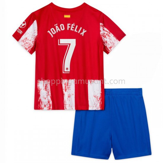 Maillot de Foot Atlético Madrid João Félix 7 Enfant Domicile 2021-2022 Manche Courte