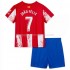 Maillot de Foot Atlético Madrid João Félix 7 Enfant Domicile 2021-2022 Manche Courte