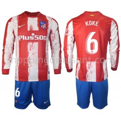 Maillot de Foot Atlético Madrid Koke 6 Enfant Domicile 2021-2022 Manche Longue