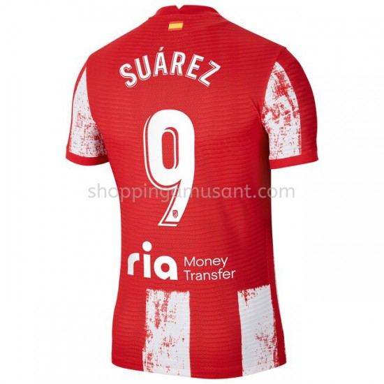 Maillot de Foot Atlético Madrid Luis Suárez 9 Domicile 2021-2022 Manche Courte