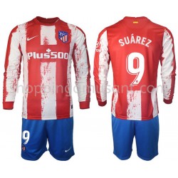 Maillot de Foot Atlético Madrid Luis Suárez 9 Enfant Domicile 2021-2022 Manche Longue