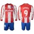 Maillot de Foot Atlético Madrid Luis Suárez 9 Enfant Domicile 2021-2022 Manche Longue