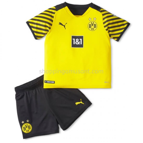 Maillot de Foot Borussia Dortmund Enfant Domicile 2021-2022 Manche Courte