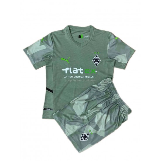 Maillot de Foot Borussia Mönchengladbach Enfant Extérieur 2021-2022 Manche Courte