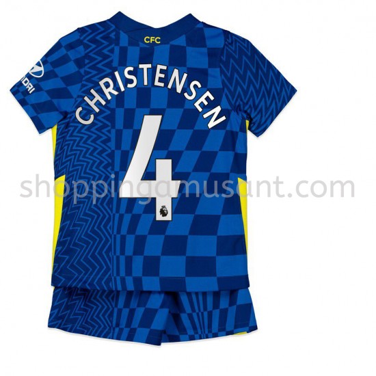 Maillot de Foot Chelsea Andreas Christensen 4 Enfant Domicile 2021-2022 Manche Courte