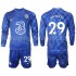 Maillot de Foot Chelsea Havertz 29 Enfant Domicile 2021-2022 Manche Longue