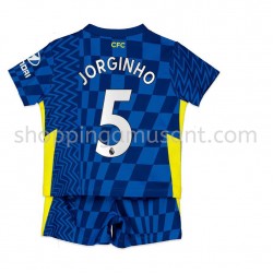 Maillot de Foot Chelsea Jorginho 5 Enfant Domicile 2021-2022 Manche Courte