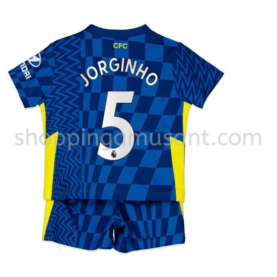 Maillot de Foot Chelsea Jorginho 5 Enfant Domicile 2021-2022 Manche Courte