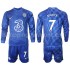 Maillot de Foot Chelsea Kante 7 Enfant Domicile 2021-2022 Manche Longue