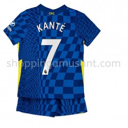 Maillot de Foot Chelsea Kante 7 Enfant Domicile 2021-2022 Manche Courte