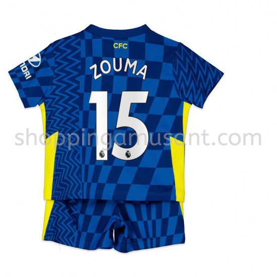 Maillot de Foot Chelsea Kurt Zouma 15 Enfant Domicile 2021-2022 Manche Courte