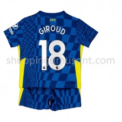Maillot de Foot Chelsea Olivier Giroud 18 Enfant Domicile 2021-2022 Manche Courte