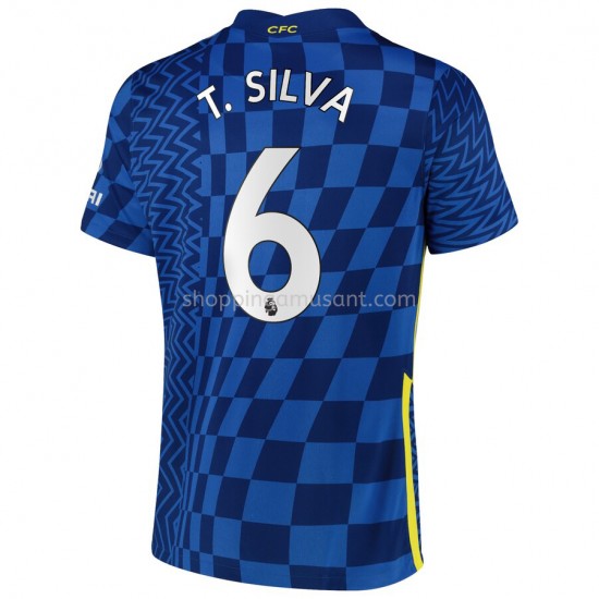 Maillot de Foot Chelsea T. Silva 6 Domicile 2021-2022 Manche Courte