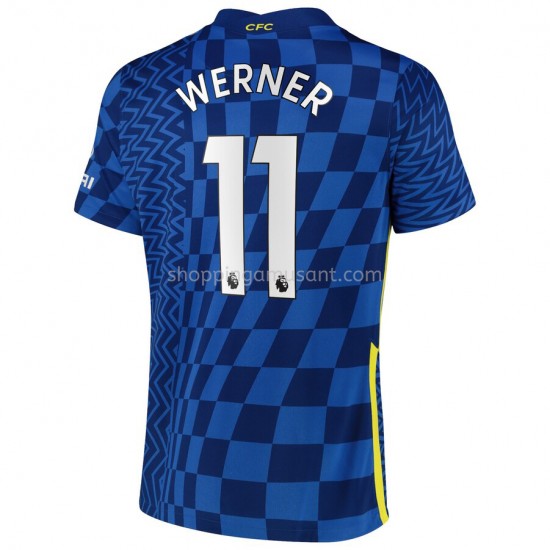Maillot de Foot Chelsea Timo Werner 11 Domicile 2021-2022 Manche Courte