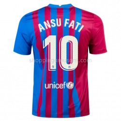 Maillot de Foot FC Barcelone Ansu Fati 10 Domicile 2021-2022 Manche Courte