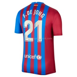 Maillot de Foot FC Barcelone Frenkie de Jong 21 Domicile 2021-2022 Manche Courte