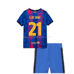 Maillot de Foot FC Barcelone Frenkie de Jong 21 Enfant Neutre 2021-2022 Manche Courte