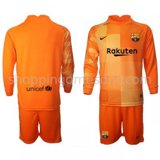 Maillot de Foot FC Barcelone Gardien Enfant Domicile 2021-2022 Manche Longue