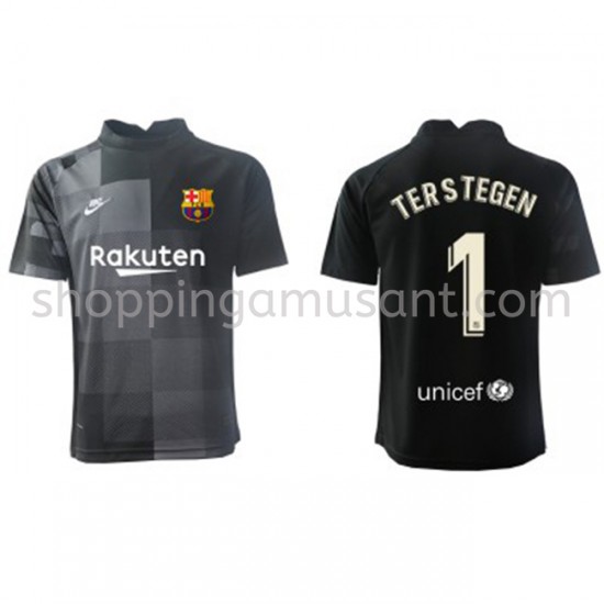 Maillot de Foot FC Barcelone Gardien Ter Stegen 1 Extérieur 2021-2022 Manche Courte
