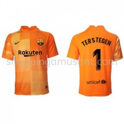 Maillot de Foot FC Barcelone Gardien Ter Stegen 1 Domicile 2021-2022 Manche Courte