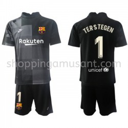 Maillot de Foot FC Barcelone Gardien Ter Stegen 1 Enfant Extérieur 2021-2022 Manche Courte