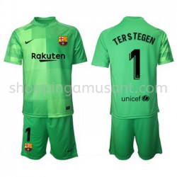 Maillot de Foot FC Barcelone Gardien Ter Stegen 1 Enfant Neutre 2021-2022 Manche Courte