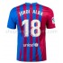 Maillot de Foot FC Barcelone Jordi Alba 18 Domicile 2021-2022 Manche Courte