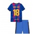 Maillot de Foot FC Barcelone Jordi Alba 18 Enfant Neutre 2021-2022 Manche Courte