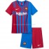 Maillot de Foot FC Barcelone Enfant Domicile 2021-2022 Manche Courte