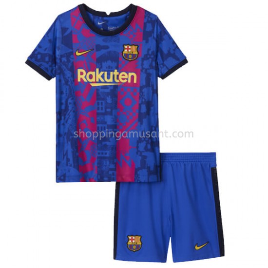 Maillot de Foot FC Barcelone Enfant Neutre 2021-2022 Manche Courte