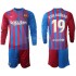 Maillot de Foot FC Barcelone Kun Agüero 19 Enfant Domicile 2021-2022 Manche Longue
